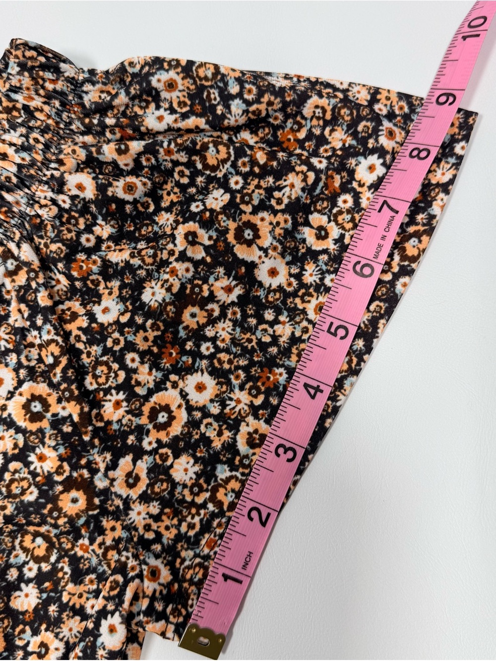Lascana Brown Floral Jumpsuit Wide Leg Tie Waist Cottagecore Size 8 - Picture 9 of 11